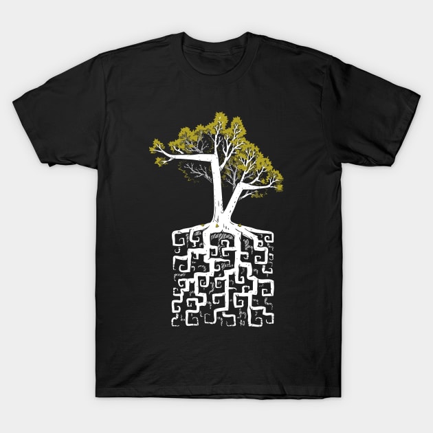 square root tree T-Shirt by wizkhalala